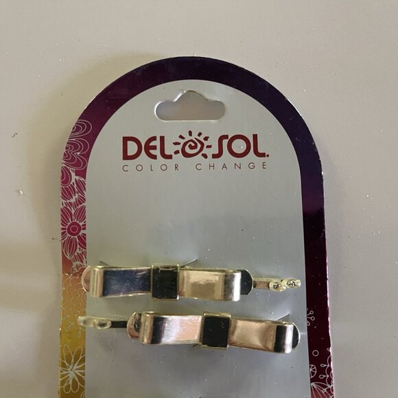 Del Sol Bow Color Changing Hair Pins Clips Changes In The Sun NEW - Picture 7 of 11